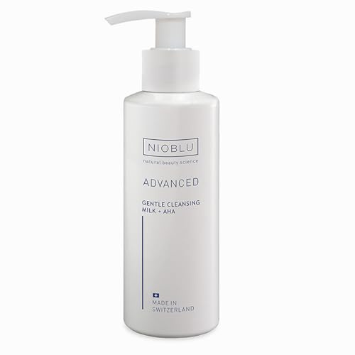 Nioblu Gentle Cleansing Milk + AHA 150 ml – Mit wertvollen Ölen und Alpha-Hydroxysäuren – Aufhellende Reinigung für alle Hauttypen