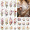 Everjoy Temporäre Tattoo-Hüllen mit Blumenmuster, 12 große Aquarell-Blumen-Tattoo-Aufkleber, 13 kleine gefälschte Blumen-Tattoo-Designs für Frauen und Mädchen