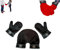 WiLLab Paar Handschuhe, Pärchen-Liebhaber Hand in Hand Fäustling, Paar Vollfingerhandschuhe, Outdoor-Skihandschuhe für Paare (B,One Size)