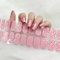 Semi Cured Gel Nails Strips 22 Stickers Pink Leopard Nail Wraps Soft Self-Adhesive Gel Nail Stickers Salon-Quality Gel Nail Strips for Nails Manicure Nail Wraps UV/LED Lamp Required (74-Pink Leopard)
