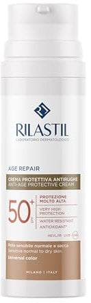 Rilastil Sun System Age Repair Fotoprotector Antiedad SPF50+ Color, Hidratante y Reafirmante, Para Todo Tipo de Piel - 50 ml