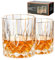 GLASKEY Kristall Whisky Gläser 2er Set mit 24K Goldrand, 320ml Whiskyglas Gold Kollektion,Perfekt für Scotch, Bourbon,Cognac,Wodka, Gin,Tequila,Rum,Schnaps,Whisky-Geschenke für Männer