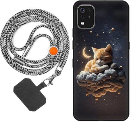vingarshern Handyhülle Kompatibel mit Handy LG K42 Hülle Silikon Rückseite mit Muster Design,Weich Stoßfeste Anti-Kratzt Schutzhülle mit Handykette/Umhängeban,Bild*03