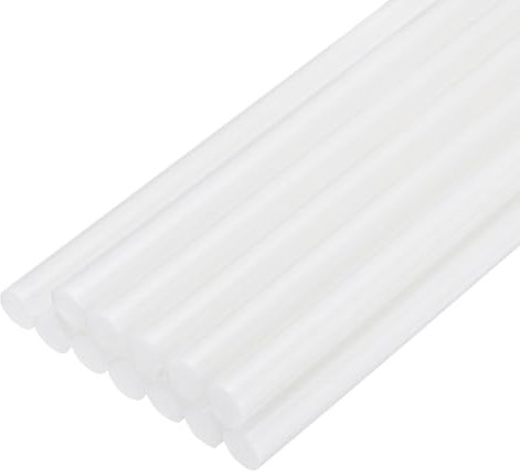 sourcing map Mini Hot Glue Sticks for Glue Gun 11mm x 200mm White 12pcs