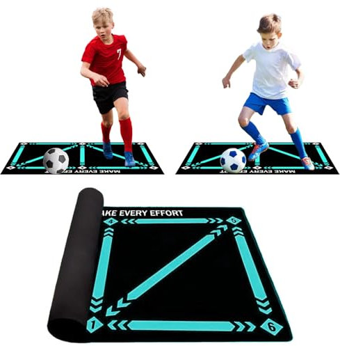 Fussball Matte Ballkontrolle, 60x90cm Fußballmatte, Fußball Trainingsmatte, Fussball Trainingszubehör, Fussballmatte Training, rutschfeste, Stabil und Langlebig Geschenke für Fußballfan