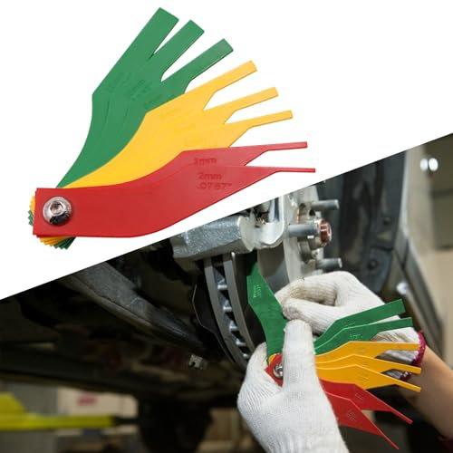WINUERK 8PCS Strumento di Misurazione Delle Pastiglie dei Freni, Misuratore di Profondità del Battistrada, Accessori per Auto Misuratore di Spessore Delle Pastiglie dei Freni Universale per Auto