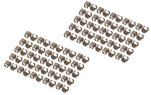 DIGITUS Farbclips für RJ45-Patchkabel - farbliche Organisation von Netzwerkkabeln - zur Optimierung von Kabelmanagement - 100 Stück - für CAT 5e, CAT 6 & CAT 6A LAN-Kabel - AWG 24/7 bis 27/7 - Braun