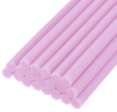 sourcing map 30pcs Mini Hot Glue Gun Sticks 7mm x 100mm High Sticky Small Hot Glue Sticks for Glue Gun, Bright Pink
