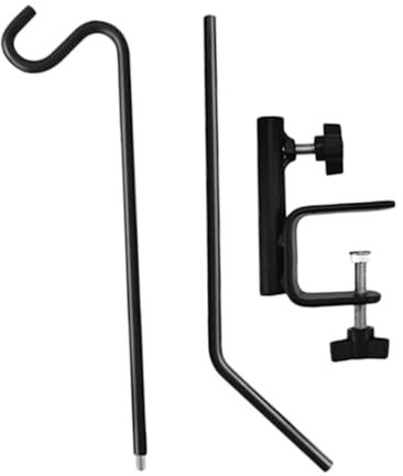Gogogmee Outdoor Hook Adjustable Plant Brackets Deck Railing Plant Hanger Deck Rail Hook Deck Hook Deck Bird Feeder Hanger Wind Chime Hanger Clamp on Deck Hangers Fence Hooks
