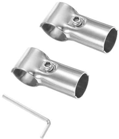 M METERXITY 2-Pack Structural Pipe Connector, T Clamps Stainless Steel Pipe Connector for OD 25MM Convert 28MM Pipe, Conduit Connectors