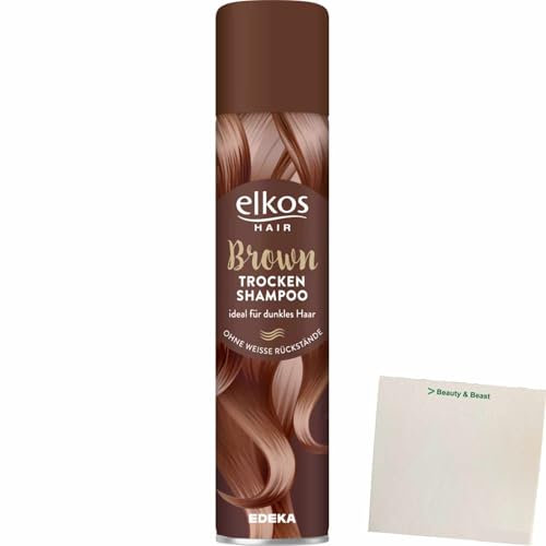 Elkos Trockenshampo Brown (200ml Flasche) + usy Block