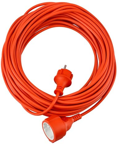 Gartenverlängerungskabel - 1x 230V-Steckdose - Orange (20M)