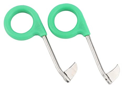 HEMOTON 2 Stücke Jujube Pfirsich Baum Ring Cutter Werkzeug Stahl Gartenscheren Obst Baum Schäler Bellen Cutter Grün Kunststoff