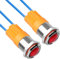 Linkstyle 2 Piezas 12mm Interruptor de Botón de Enganche, ON/OFF Ronda Impermeable Pulsador para 12V/24V Coche Barco Camión