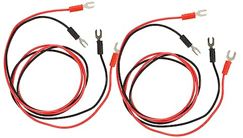 TEMPNAP 4pcs Phonograph Connecting Wire Kit Dual Color Shaped Test Leads for Turntable Grounding Reducing Humming Noise and Static Electricity Essential Phonograph Accessories