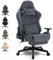 Asukale Gaming Stuhl, Atmungsaktiver Bürostuhl Ergonomisch aus Hochwertigem Stoff, So Weich Wie Pelz, PC-Stuhl, Verstellbarer und Drehbarer Schreibtischstuhl mit Fußstütze, Grau