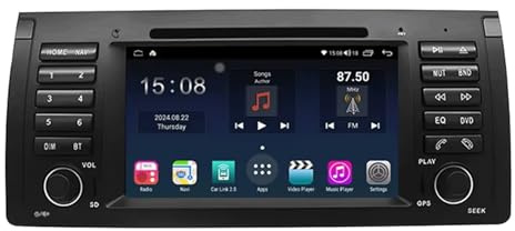 2 DIN Radio para BMW E39 2000-2006 RHD 9 Inches Android 15 Android Auto FM Am Bluetooth USB para, 4 Core 2G+64G