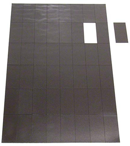 Rectángulos Magnéticos Flexibles Auto Adhesivos Magflex® Para Crear Imágenes Magnéticas, Obras de Arte, Letreros O Pantallas - 50mm x 24mm - 48 Por Hoja A4