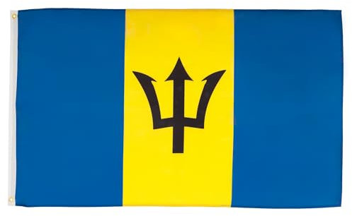 AZ FLAG - Flagge Barbados - 90x60 cm - Barbados Fahne 100% Polyester mit Messing-Ösen - 50g