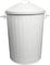 CrazyGadget® 90 Litre 90L Extra Large Colour Metal Dustbin Kitchen House Garden Storage Unit Bin with Special Locking Lid (White)