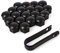 DIYI Radschraubenkappen SET Abdeckungen 20x Kappen-Set mit Abziehzange 17mm Radmuttern Kappen Radschrauben (Schwarz)