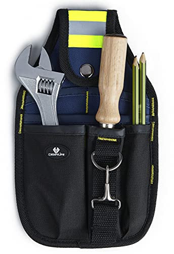 Case4Life Marsupio Borsa a Cintura Porta Attrezzi - Perfetta per Fai da te Elettricisti Falegnami Muratori - Garanzia a vita