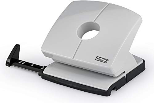 Novus B 220 Papierlocher (20 Blatt, mit Anschlagschiene, Metall/Kunststoff) grau