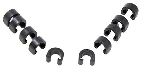 Bike-Parts PACK OF TEN (10) HYDRAULIC BRAKE HOSE C-CLIPS CABLE HOUSING GUIDES FOR 5mm OUTER CASING IDEAL MTB ROAD BIKES OTHER BICYCLES & CYCLES