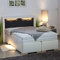 Boxspringbett Paris Night | Anti-Rutschmatten | LED | Royal-WS® Taschenfederkern-Matratze mit integriertem GELAX® Topper Kern - Jedes Bett EIN Unikat - Made in Germany(120 x 200 cm)