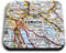 1 x Square MDF Fridge Magnet - Zurich City Switzerland Europe Map 46533