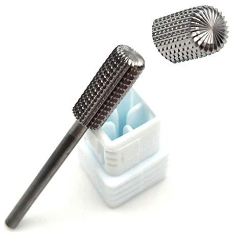 Natury Nails Fresa de Carburo de Tungsteno 5 en 1 para Torno de uñas Manicura, Pedicura, Esmaltes, Uñas Acrílicas y Uñas de Gel. Broca para Torno Azul forma barril (Grano Medio)