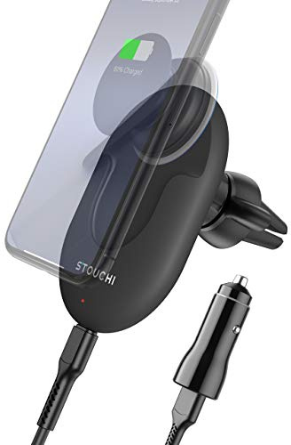 Pop Sockett Charger,Stouchi Car Mount,Wireless Charger,Pop 2-in-1 Power Charging 10W,Qi Fast Charging,Dashboard Air Vent Phone Holder Support Phone 13/12/11/XR,Samsung Galaxy S21/S20 with Pop Sockett