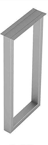 GJSN Pieds de table, pieds de table en fer forgé, argent, 50 cm × 100 cm