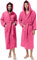 Jenny Sesal Accappatoio UNISEX in Morbida Spugna, Ideale per CASA, SPA, SAUNA, PALESTRA. Morbido, confortevole e con alta capacità di asciugatura (M, Fuxia)