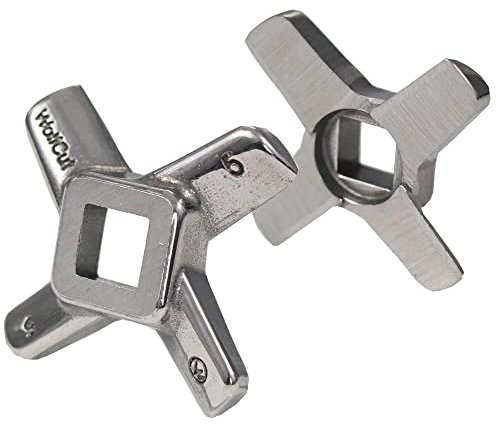 Wolfcut INOX Kreuzmesser - kompatibel mit Allen gängigen Fleischwölfen Größen 5 – z.B.: Bosch MUM4/MUM5 - Alexanderwerk Größe 5 – Jupiter Größe 5