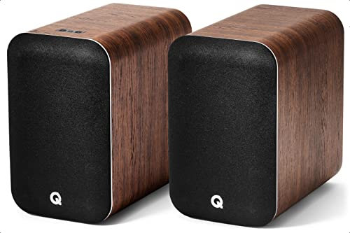 Q ACOUSTICS M20 Speakers Wireless Bluetooth HD Music System Walnut - Tweeter 22mm, Mid Bass/Driver 125mm, Freq. Response 55Hz–22kHz, Crossover Freq. 2.4kHz - Powered Speakers