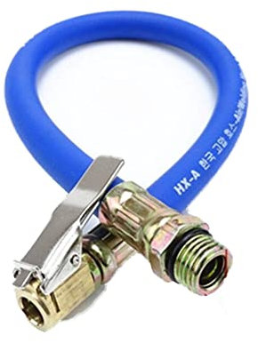 Reifenfüller Schlauchadapter,MoreChioce 38cm Pumpe Schlauch Ventil Reifenfüller Schlauchadapter Ventilverlängerung Autoventil Ersatzschlauch Reifenfüller Verlängerungsrohr,Blau