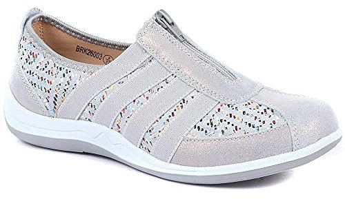 Pavers Womens Casual Zip Up Trainers Denim Size 6