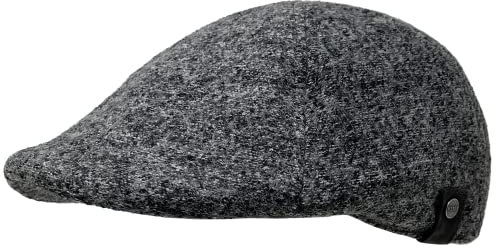 WEROR Flatcap Herren – Schirmmütze Schiebermütze Cap mit Schirm - Mütze mit Baumwollfutter - WEROR-408.1 (DE/NL/SE/PL, Numerisch, 56, 57, Grau)