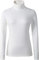 Ladies Polo Roll Neck Tops Long Sleeve Turtle Neck Plain Jumpers for Women Top T Shirts UK Plus Size 8 to 26. White