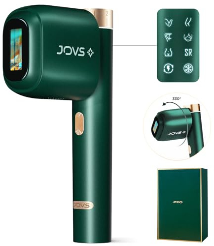 JOVS Laser Hair Removal, IPL Hair Removal for Women and Men, 37°F Painless Sapphire Ice-Cooling Tech, 6 Modes for Whole Body Hair Removal Device, 2 in 1 Skin Rejuvenation, 330° Rotation