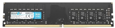 BRAINZAP 8GB DDR4 RAM DIMM PC4-2400T-UA1-11 1Rx8 2400MHz 1.2V CL17 - Memoria RAM sin búfer