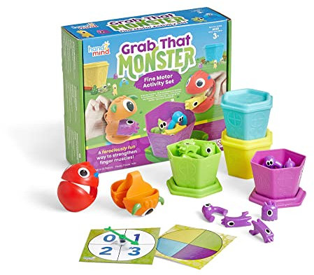 Kit d’activités Attrape-monstres pour la motricité fine de Learning Resources, jeux de motricité fine de la petite enfance, jouets d’ergothérapie, activités d’apprentissage préscolaire