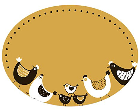 Logbuch-Verlag 200 Osteretiketten auf Rolle I Ostern Aufkleber zum Beschriften gelb schwarz weiß Hühner Sticker 6 x 4,5 cm
