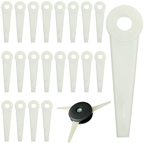 Cuchillas de Plástico Cortacesped, RosyFate 20 Pcs Cuchilla Desbrozadora, Cuchilla Cortacésped, Accesorios Desbrozadora, para cortadora de césped STIHL Polycut 5-3,6-2,6-3,7-3,10-3,20-3,40-3,41-3