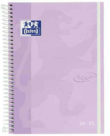 Oxford Touch Kalender 2023 2024 Wochenansicht A5 (15 x 21 cm), extra harter Einband, Spanisch, Mauve