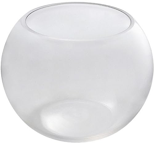 VOSAREA Tischständer Fischglas Fischschale Glasschale Aquarium Fischtank Kugelaquarium 20cm Blumenvase Terrarium Glasvase für Zuhause Wohnzimmer Schlafzimmer Büro Schreibtisch Dekoration