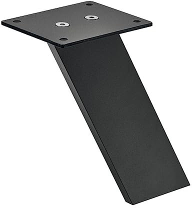 Gedotec Barkonsole | 1 Stück - Konsole Schwarz - schräg - flach | Länge 250 mm | Tragkraft 30 kg | Halterung inkl. Befestigungsmaterial | Träger für Küchen - Arbeitsplatten - Bars - Möbel