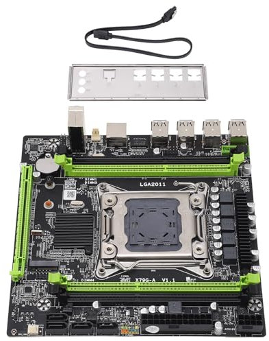 Placa Base LGA 2011, Placa Base X79G-A M-ATX para Xeon E5 V1 V2, CPU Core I7, PCIE 16X, 4xDDR3, 4xSATA2.0, 12xUSB2.0, 1xNVME M.2, 1x8 Pines, 1x24 Pines