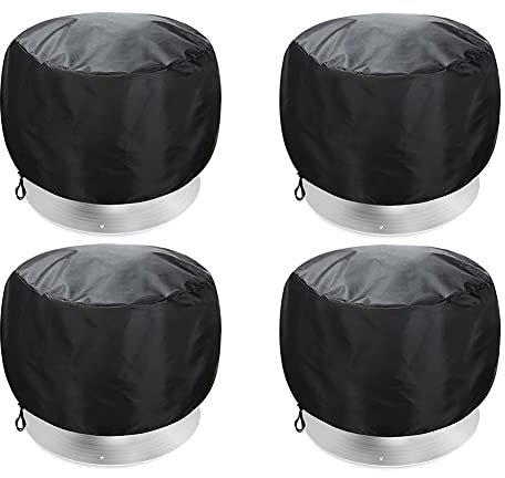 Hduacuge - Juego de 4 tapas de ventilación de techo de turbina para ventilador de turbina y protector de ventilador de turbina de techo de campanas de turbina A